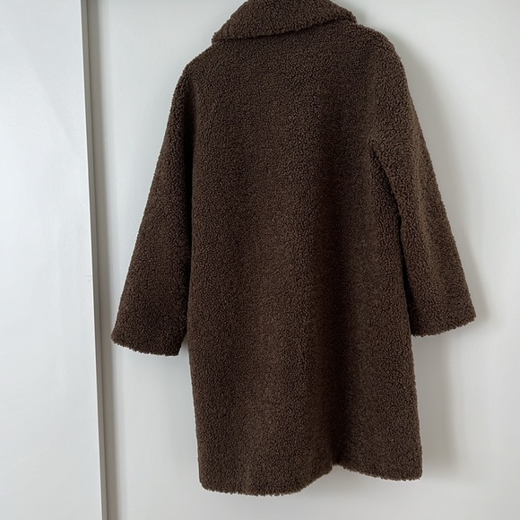 Apparis coat faux fur brown L - Picture 7 of 9